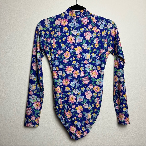Shoshanna Standard Rash Guard Swim Floral Size 4 - Picture 7 of 9